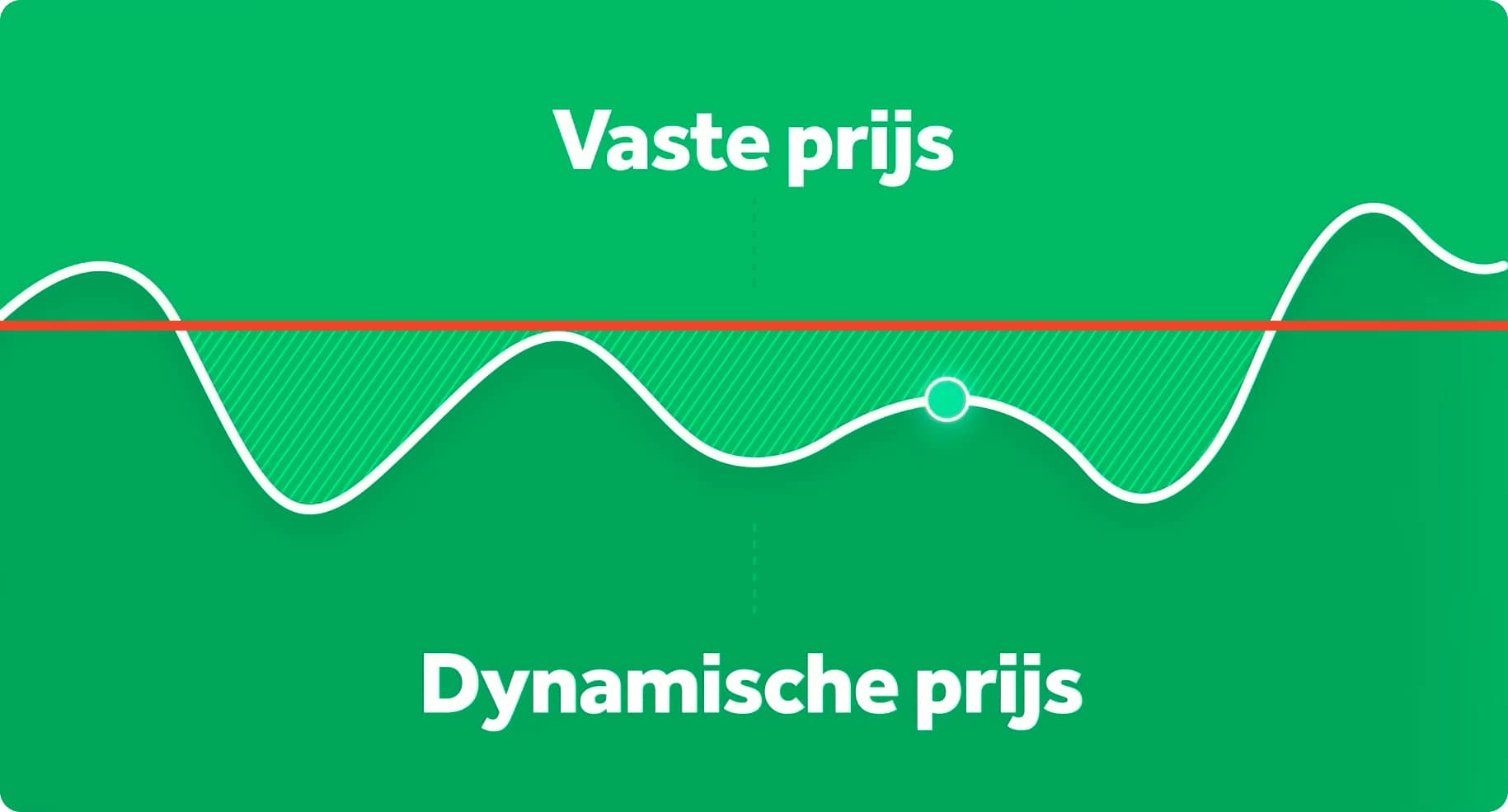 lijn grafiek vaste en dynamische prijs vergelijking