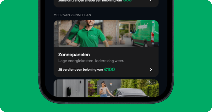 Deel & Verdien producten in app
