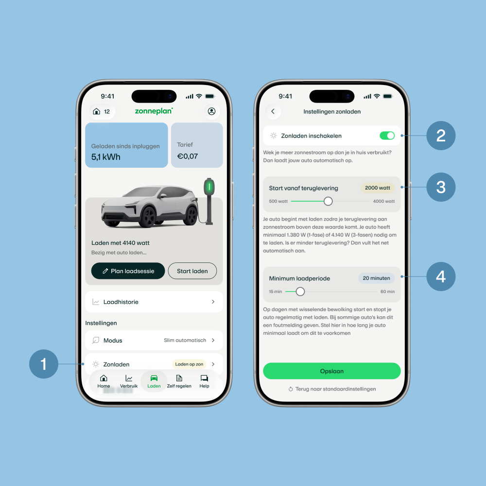 Zonladen in de Zonneplan app